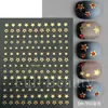 Pegatinas de Uñas Artísticas Transfronterizas Full Beauty Ins 3D Estampado en Caliente Estrella Mini Estrella de Cinco Puntas Pegatinas para Uñas Artísticas