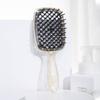 Novo Estilo Fofo Brilhante Dourado Knotado Pente para Cabelo Molhado e Seco Formato de Pente Não Massageador Transparente Grelhas Vazadas