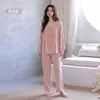 Algodón PuroNuevo Otoño para Mujer Manga Larga Cuello Redondo Estampado Floral Estilo Dulce Corte Holgado Conjunto de Ropa para el Hogar