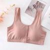 Sujetador con hebilla frontal de copa fija de talla grande, ropa interior para madres, sujetador fino modal para mujeres de mediana edad y mayores, sujetador para mujeres