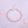 Prata S925 Han Feng Dongdaemun Namorada Contas Redondas Fio Enrolado Vermelho Pulseira Benmingnian Estilo Simples Pulseira para Mulheres