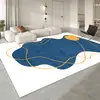 Tapete de Chão Sofá de Baía Estilo Cream Luxo Leve, Tapete Lavável Antiderrapante para Quarto ao Lado da Cama, Tapete para Mesa de Centro da Sala de Estar