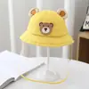Sombrero protector para bebé Primavera y Otoño nuevo sombrero de pescador anti-gotitas para niños y niñas visera con máscara de aislamiento
