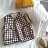 Chaleco casual reversible de estilo coreano para otoño e invierno para niños, unisex, moderno y cálido, adecuado para bebés