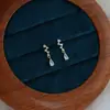 Pendientes pequeños de circonita con forma de gota de agua de diamante, elegantes, exquisitos, pequeños y combinables para mujer