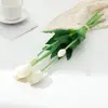 Tulipa de borracha macia transfronteiriça flor artificial planta para arranjo de vitrine de shopping center decoração de casamento flor de simulação tulipa