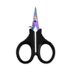 Cortador de linha de nylon doméstico de titânio PE, tesoura revestida, cortador de linha, cortador de chumbada, cortador de linha de pesca multifuncional, alicate para iscas, aço inoxidável
