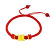 Pulsera de mujer con cuentas de transferencia de caracteres chinos de oro duro 3D de seis caracteres, colgante de cintura de hombre pequeño de oro 999, colgante del año de esta vida