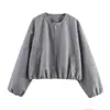 Moda Versátil Suave Chaqueta Bomber Nueva de Otoño 2026 Casual Holgada Adelgazante Abrigo Corto para Mujer