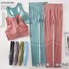 Ropa de Yoga Nueva Sin Costuras Estilo Europeo y Americano, Ropa de Yoga para Glúteos de Durazno, Ropa de Fitness para Espalda Bonita, Ropa de Yoga, Conjunto de Sujetador Deportivo al por Mayor