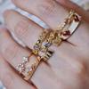 Anillo de Color Arcoíris Combinable Ropa Dopamina Moda para Mujer Blanco Subcultura Nicho Sentido de Alta Gama Anillo Abierto
