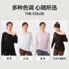 Top de Yoga Talla Plus para Mujer con Mangas Largas, Diseño Hombros Descubiertos, Ceñido a la Cintura, Top Deportivo Adelgazante con Fruncido en un Lado para Pilates y Fitness