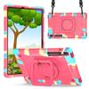 Para Samsung Tab S7 FE alça de ombro cor pulseira de silicone suporte capa traseira plana anti-queda T735 capa protetora