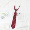 Estilo Japonés jk Corbata de Lazo Uniforme de Graduado Borgoña Foto de Graduación Corbata Preppy Femenina Gratuita Estudiante Uniforme Corbata Masculina