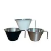 Taza medidora de acero inoxidable 304 para espresso, taza de onzas, taza de extracción de espresso con escala, 100 ml, mango largo