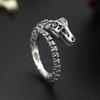Anillo de quilla estilo punk anillo de esqueleto de dinosaurio retro personalidad anillo abierto de pareja de plata tailandesa venta al por mayor de fábrica