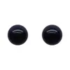 Nuevos pendientes de bola negra 2023 para mujer, aguja de plata de ley 925, diseño de nicho, temperamento simple, pendientes versátiles, venta al por mayor
