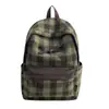 Mochila Escolar Retro Japonesa Moda Estudiante Universitaria Mochila a Cuadros Simple Gran Capacidad Mochila Literaria Estudiante de Secundaria