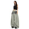 25º Look do Dia! |Calça Cargo Casual Reta Solta e Versátil Estilo Americano Retrô Jazz High Street Menina Doce e Descolada