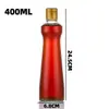 Garrafa de vidro de óleo de gergelim com tampa meia jin por jin frasco de perfume à prova de vazamento rosca comercial cônica selada garrafa vazia de óleo de gergelim