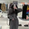 Traje Deportivo Casual Estilo Salty para Mujer, Estilo Retro de Hong Kong para Primavera y Otoño, Sudadera con Capucha Holgada Adelgazante, Conjunto de Dos Piezas a la Moda para Mujer