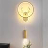 Lámpara de pared decorativa de celebridad de internet lámpara de estudio de dormitorio LED creativo de asta con foco Tmall maestro inteligente lámpara de mesita de noche de dormitorio