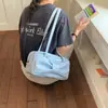 Bolsa Tote de Ombro com Laço Estilo Novo de Nicho Transfronteiriça, Bolsa de Mão Leve para o Dia a Dia, Bolsa de Braço Casual de Grande Capacidade