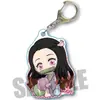 Cazador de demonios: Kimetsu No Yaiba Llavero Acrílico Tanjirou Nezuko Decoración para Bolso Colgante Pequeño Regalo del Día del Niño