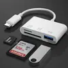 Adaptador Multifunción Tres en Uno para Tarjeta de Memoria USB Apple Tipo C Lector de Tarjetas USB Teléfono Móvil Computadora Otg