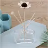 Botella de Aromaterapia Cuadrada Plana Casual Sin Fuego Yurta Creativa Flor Seca Ratán Ins Botella Vacía Punto Botella de Perfume de Vidrio