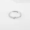 Anillo de apertura ajustable de cobre con incrustaciones de circonita, 26 letras del alfabeto inglés, joyería de moda de alto nivel y temperamento, para cruzar fronteras