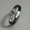 Pulsera de Cuero Tejido para Hombre de Venta Caliente Joyería de Mano Punk Calavera Europea y Americana Pulsera de Ancla Venta Directa de Fábrica