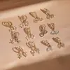 Lote mixto de varios estilos aretes de oro para mujer con colgante geométrico de circón microincrustado joyería de oreja de nicho de alta gama