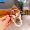 Estilo Coreano Color Leche Curry Lazo Tridimensional Cuerda para el Cabello Anillo para el Cabello de Chica Dulce Nueva Corbata de Moño de Algodón Relleno para Niños Banda de Goma