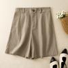 Traje Retro de Alta Gama Shorts de Pierna Ancha para Ropa Exterior de Verano para Mujer Pantalones Delgados Sueltos de Cintura Alta Ajustados Casuales de Largo Medio