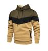 Sudadera con Capucha de Empalme de Vellón Nuevo Transfronteriza Europea y Americana Sudadera Deportiva Casual de Otoño e Invierno Chaqueta Casual Tendencia
