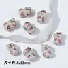 Lindo Corgi Oso de Cerámica Pintado a Mano Cuentas de Cerámica Pulsera DIY Hecha a Mano Collar Cuentas Sueltas Material de Cuentas Accesorios