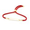 Pulseira feminina simples de cordão trançado multicolorida corda vermelha da vida pulseira longa de aço inoxidável pode ser ajustada livremente