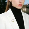Broche Circular de Fita Estilo Minimalista, Moderno e Versátil para o Dia a Dia, Pequeno Broche Floral, Broche Decorativo para Paletós, Estilo Ins