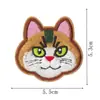 Novos patches bordados de cabeça de gato coloridos, patches de gato de desenho animado para passar a ferro, patches adesivos para consertar furos em roupas