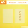 Cubierta de hojas sueltas carcasa de plástico PP A4 transparente esmerilada serie de colores Morandi desmontable DIY cubierta de alto valor B5