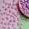 Bolsa de biblioteca morada brillante Serie diy carcasa de teléfono móvil de crema paquete de materiales para horquilla diadema de resina hechos a mano