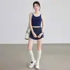 Colete de Yoga Feminino Verão 2026 Novo Estilo Peça Única Sutiã à Prova de Impacto Corrida Treinamento Roupa Íntima Esportiva Conjunto Fitness