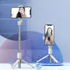 Palo selfie, trípode portátil de viaje, todo en uno de pie en el suelo de escritorio para transmisión en vivo, soporte universal multifuncional para teléfono móvil