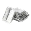 Caixas de almoço descartáveis de folha de alumínio, bandejas de folha de estanho, caixas de embalagem isoladas para viagem, louças de grau alimentício resistentes a altas temperaturas, atacado de fábrica