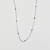Diseño de nicho estilo coreano collar de frijol color plata de ley 925 cadena de clavícula simple para mujer verano ins celebridad de Internet dopamina