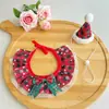 Bufanda para Mascotas Decoración Navideña Calentador de Cuello para Gato Lindo Dibujo Animado Babero Accesorio Set de Bandana y Gorro para Cachorro