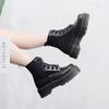 Botas de Moda de Suela Gruesa de 6 Ojales Europeas y Americanas Aibiden para Mujer 1460 Botines Cortos Británicos para Mujer con Plataforma con Cordones Botas de Trabajo para Motocicleta