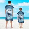 2025 Poncho Pai e Filho Adulto e Criança Toalha de Banho Capa com Capuz Secagem Rápida Absorvente Toalha de Natação Viagem Praia