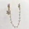 Retenção de cor alta DIY acessórios de cristal pingente de floco de neve corrente embankment de borboleta pulseira deslizante colar acessórios de cordão feitos à mão